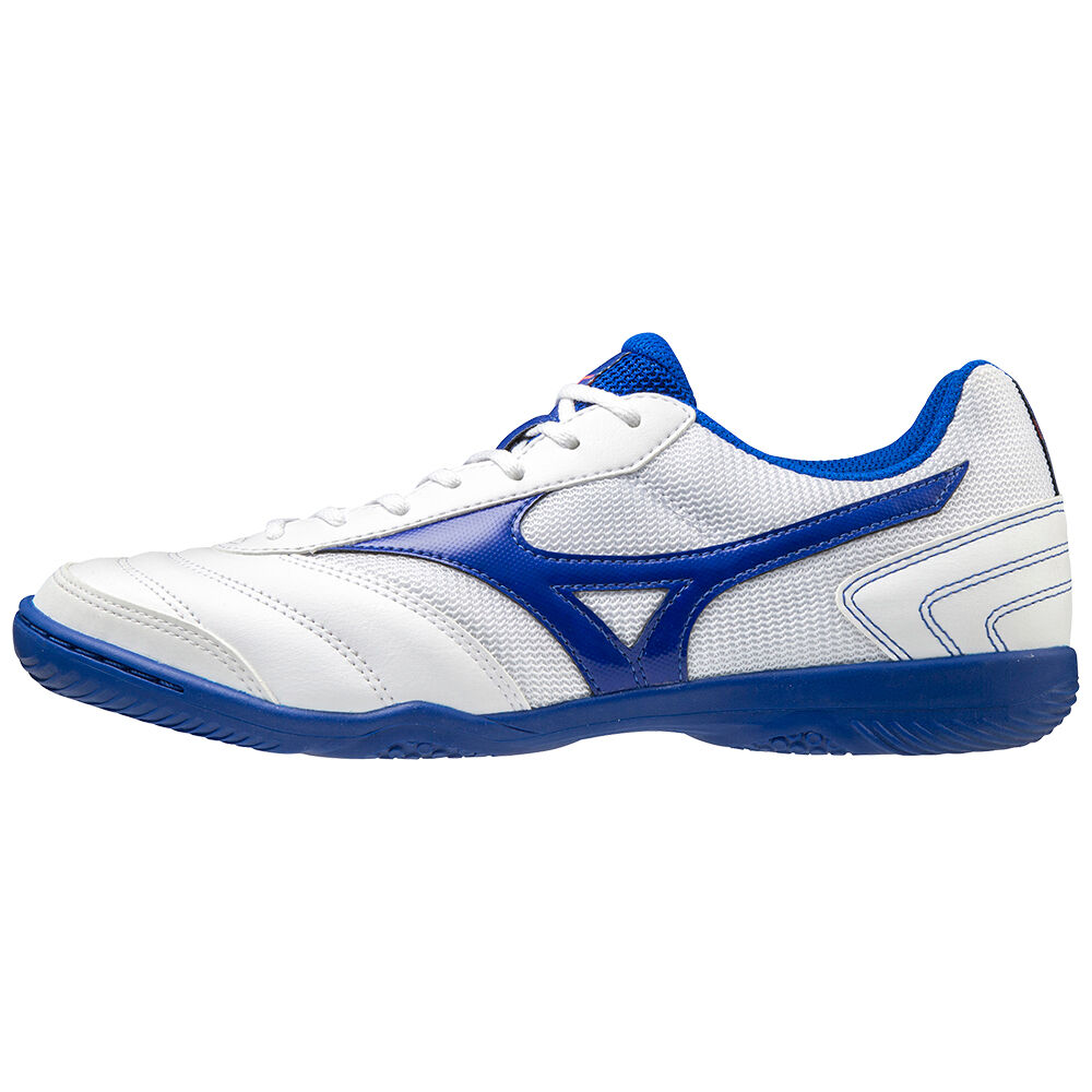 Mizuno Men's MRL Sala Club IN Soccer Shoes White/Blue (Q1GA200302-SIJ)